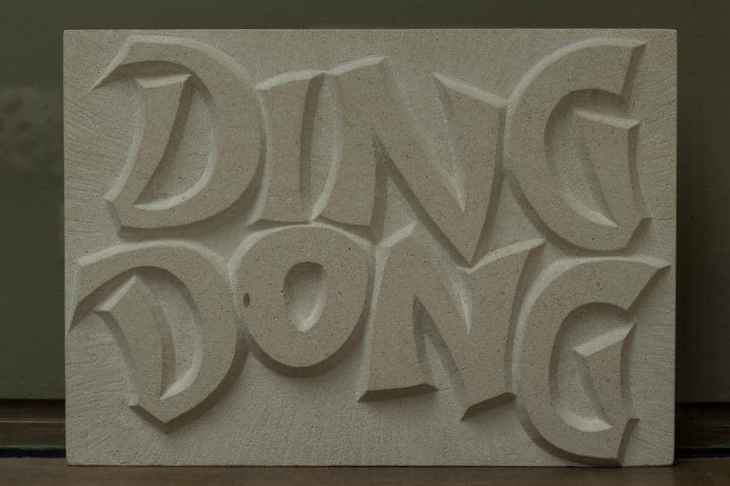 Ding Dong, Letter Carving, Letter Cutting